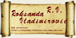 Roksanda Vladimirović vizit kartica